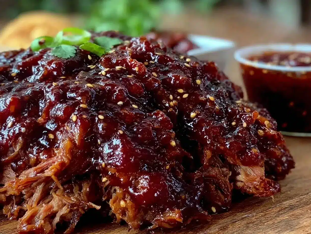 pulled pork with gochujang bbq sauce preparation steps