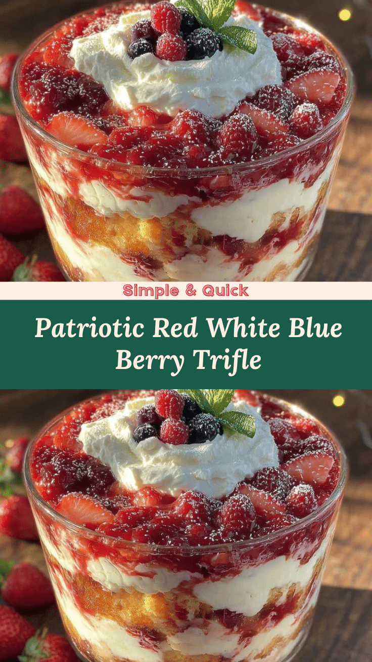 red white and blue berry trifle recipe