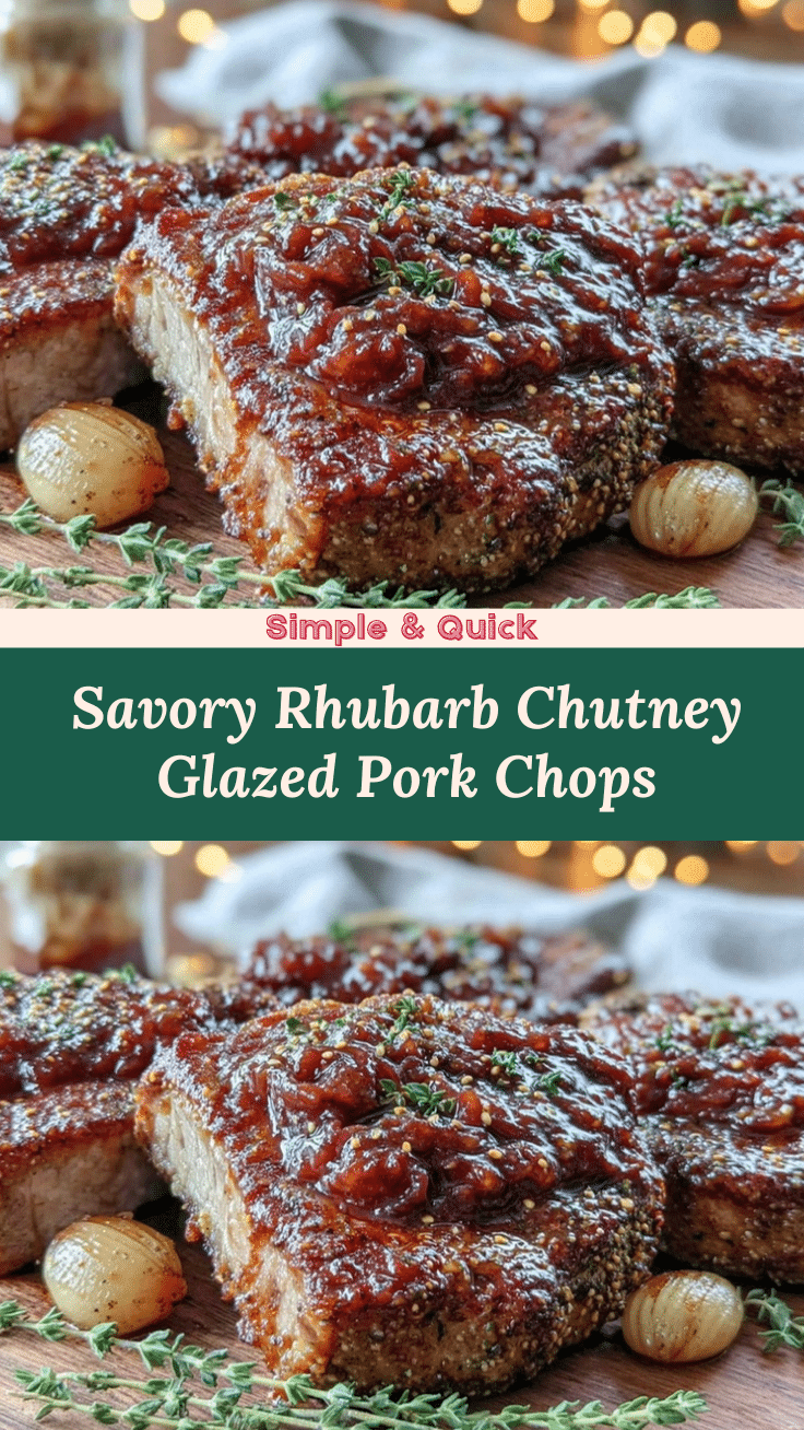 rhubarb chutney glazed pork chops recipe