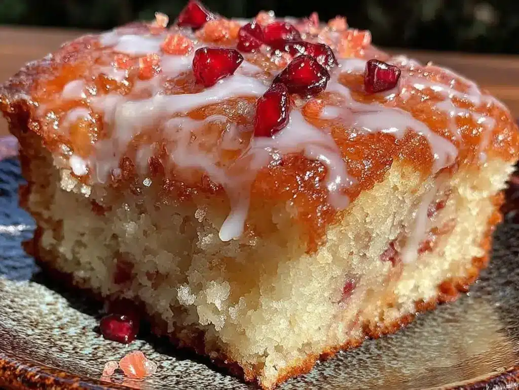 rhubarb gin sour cake - featured image