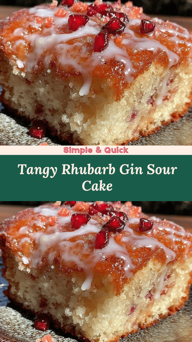 rhubarb gin sour cake recipe