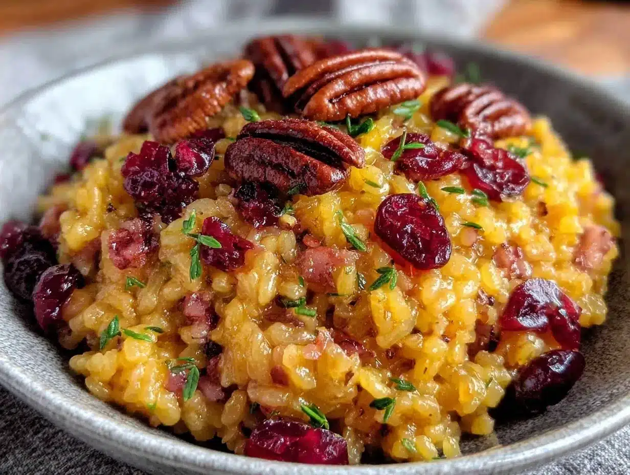 rice pilaf with dried cranberries and pecans preparation steps