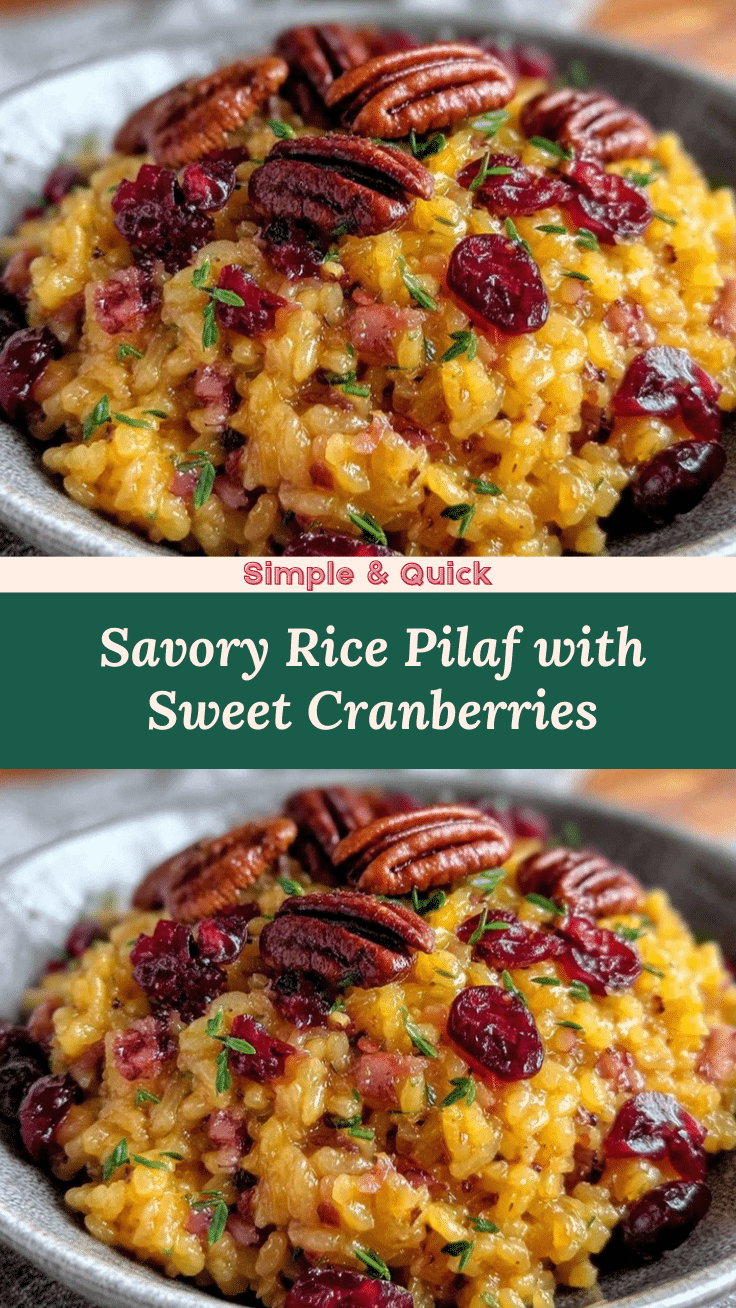 rice pilaf with dried cranberries and pecans recipe