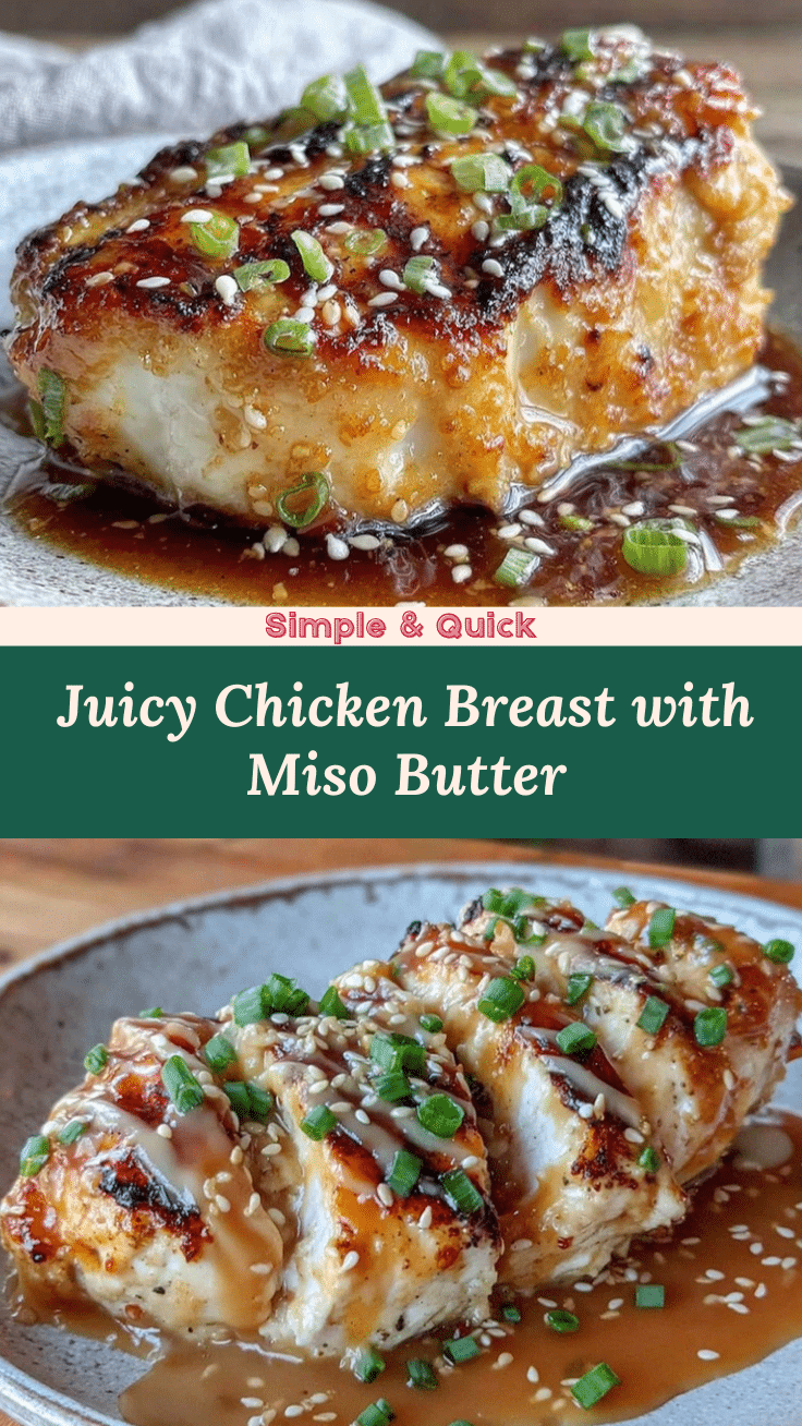 savory chicken breast with miso butter sauce recipe