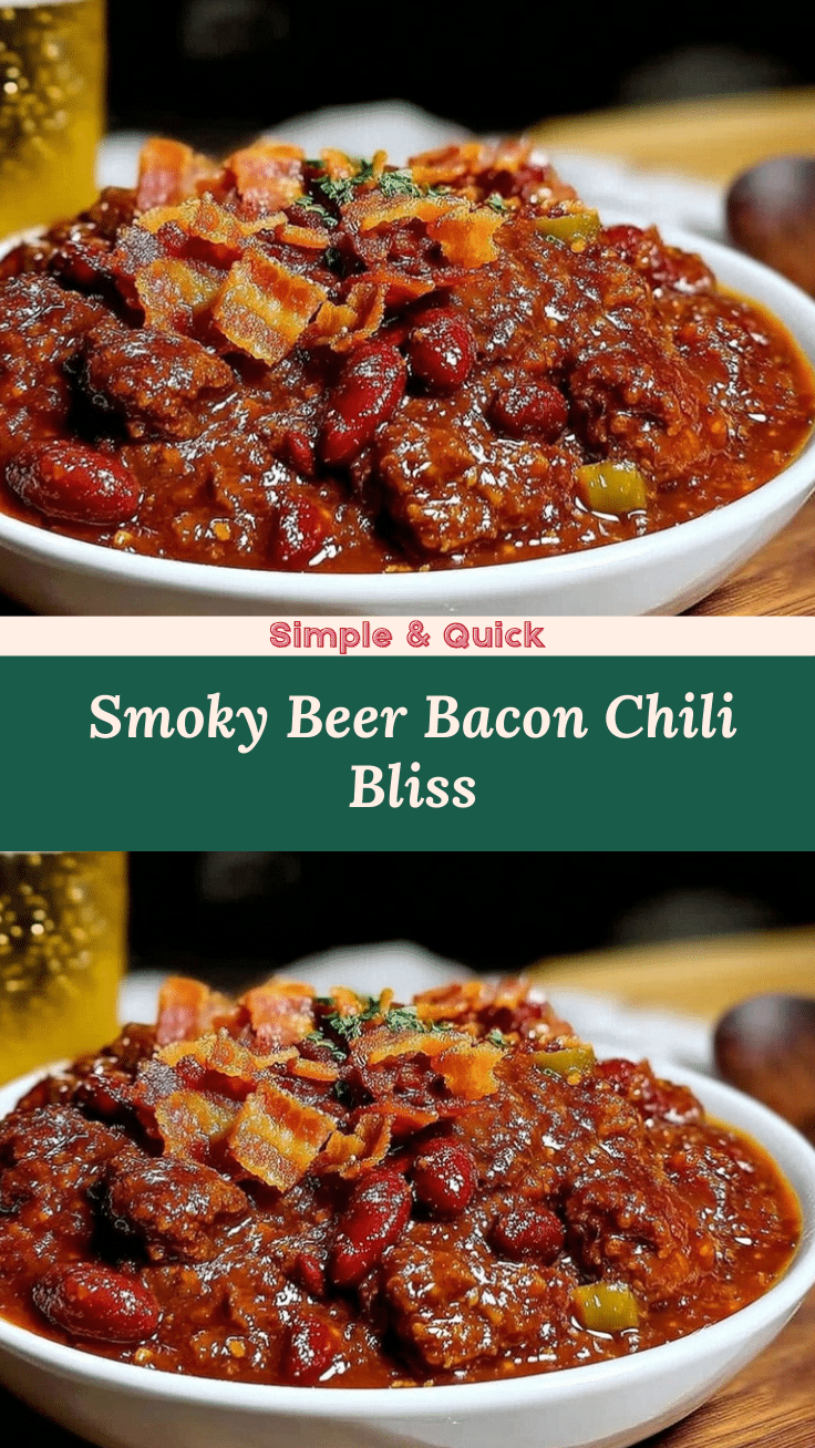 savory chili with beer and bacon recipe