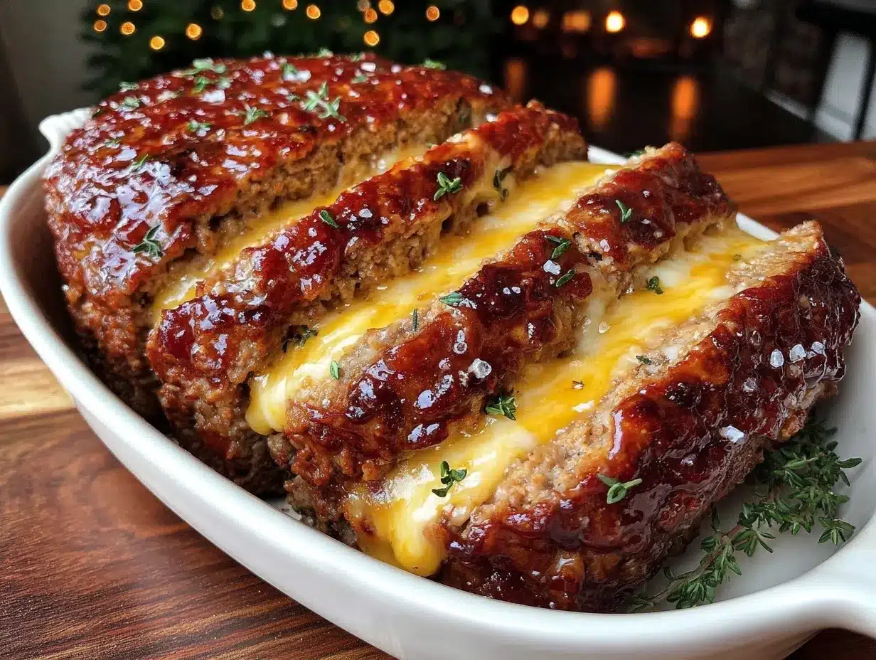 savory meatloaf with cheddar cheese center preparation steps