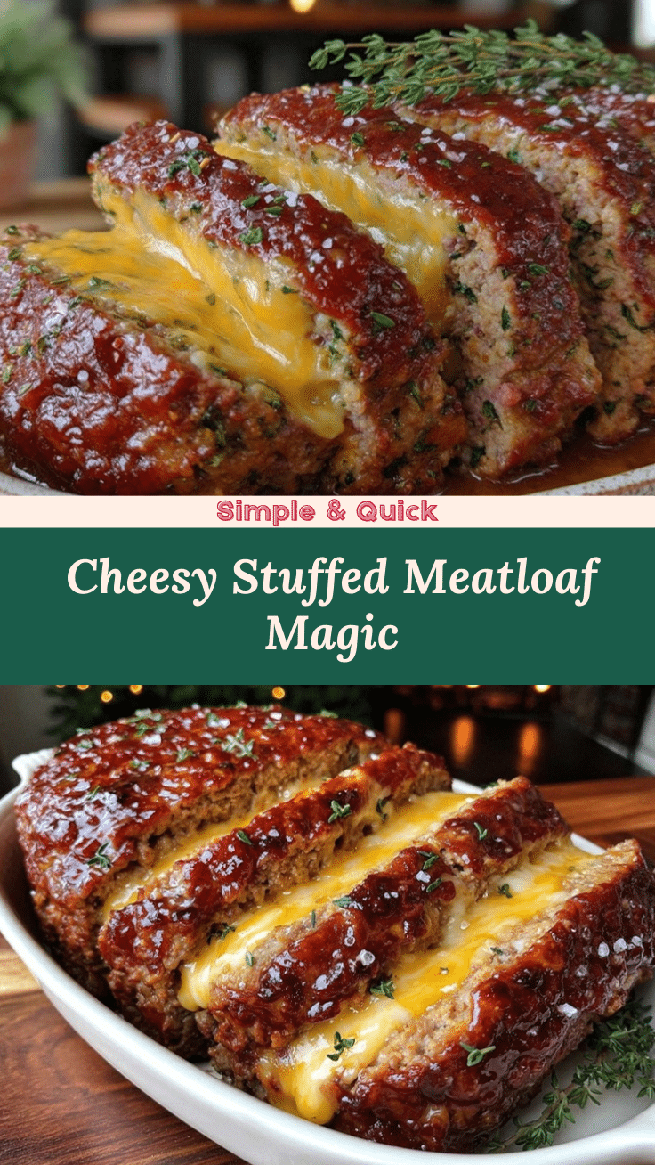 savory meatloaf with cheddar cheese center recipe