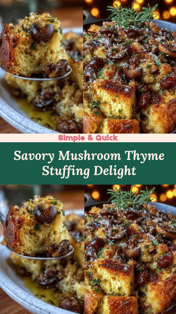savory mushroom and thyme stuffing recipe