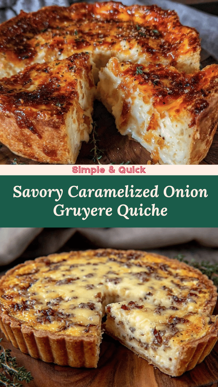 savory quiche with caramelized onion and gruyere cheese recipe