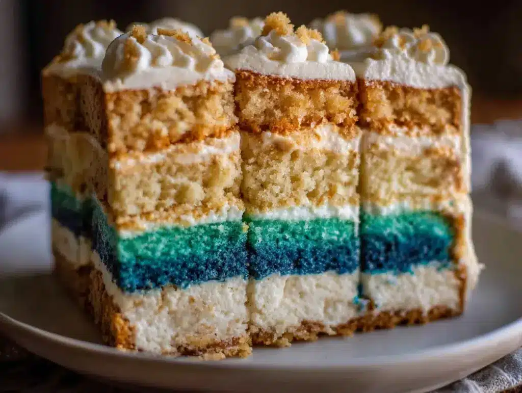 school colors ombré layer cake - featured image