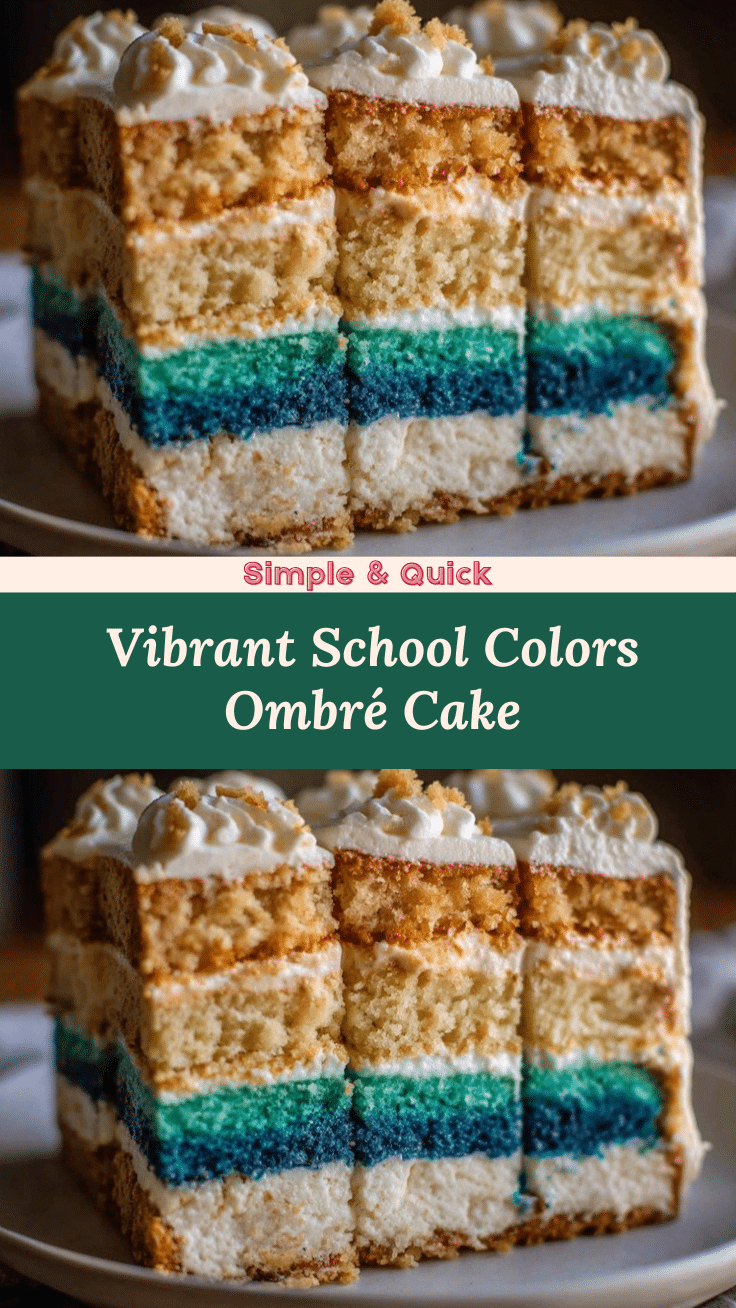 school colors ombré layer cake recipe