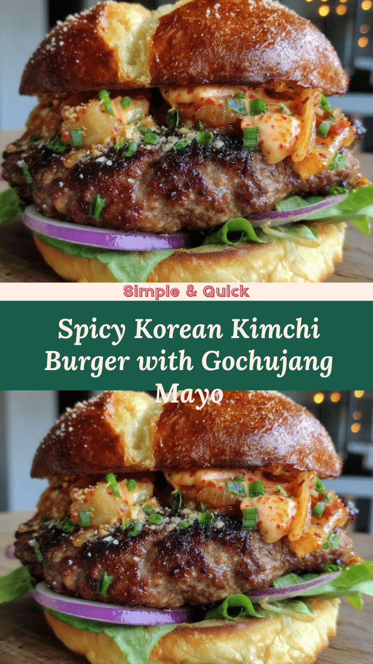 spicy korean kimchi burger recipe