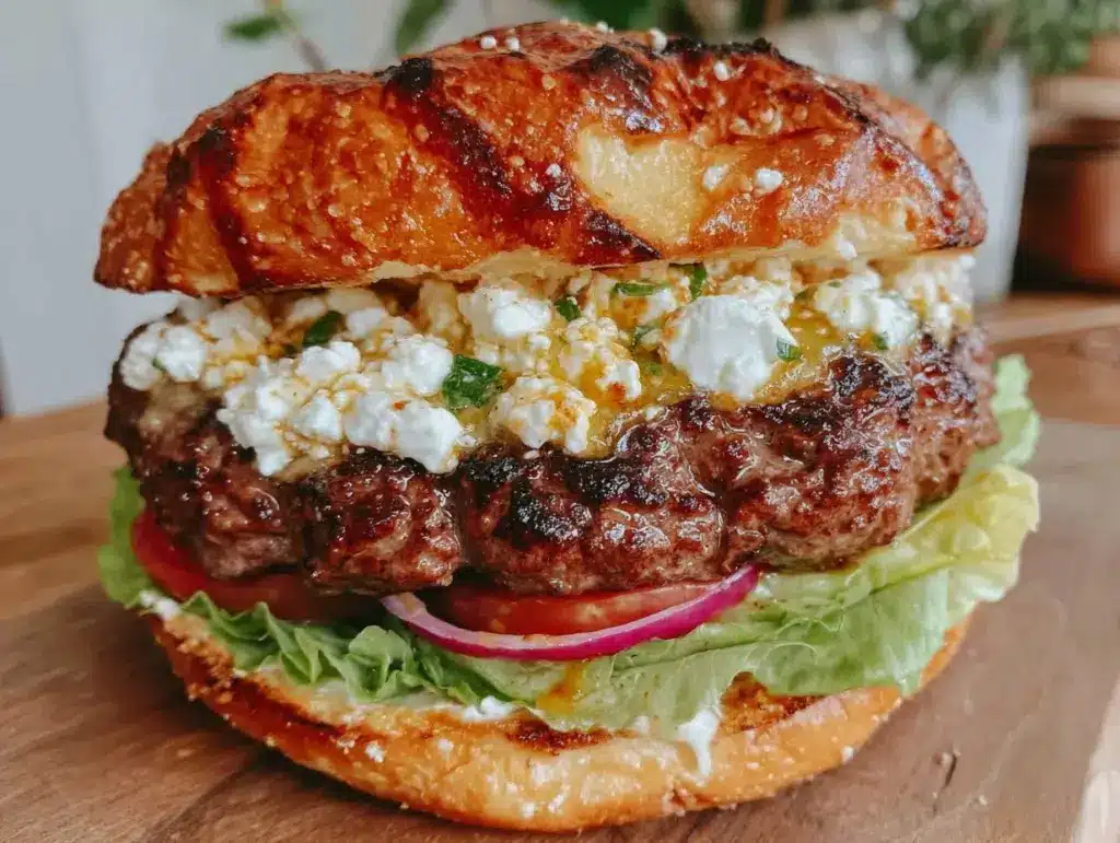 spring lamb burger - featured image