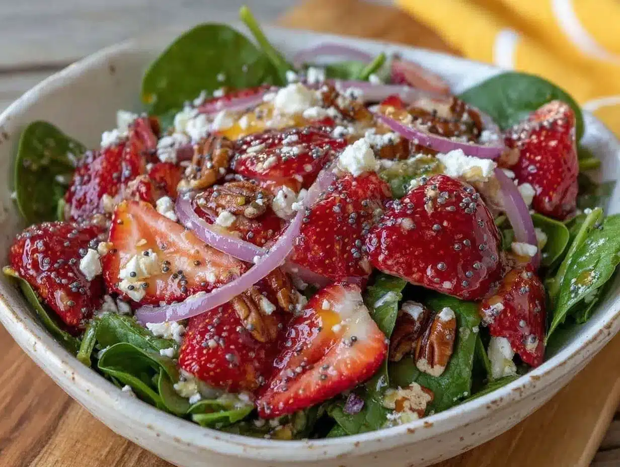 strawberry spinach salad preparation steps