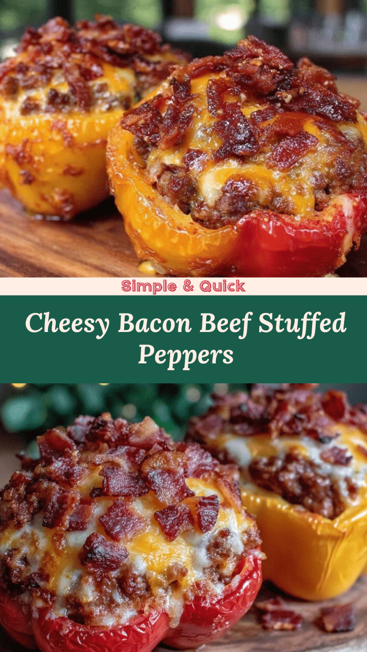 bacon cheeseburger stuffed bell peppers recipe