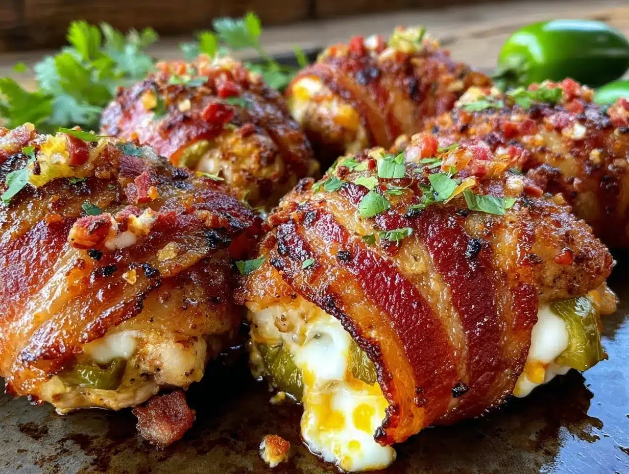 bacon wrapped jalapeno popper chicken thighs preparation steps