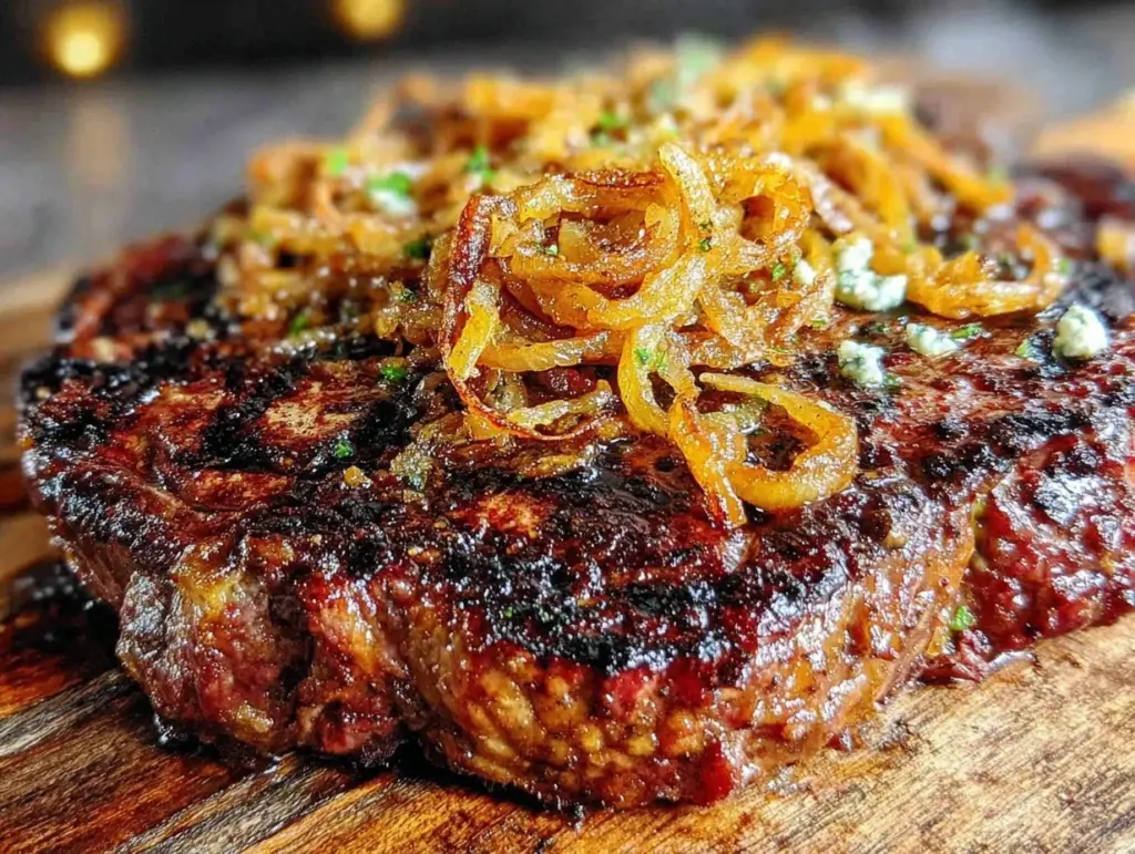 cast iron seared cowboy steak - featured image