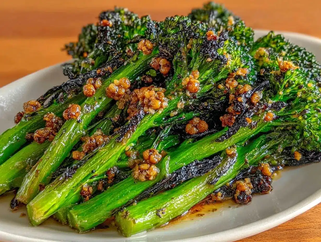 charred broccolini with lemon brown butter and crispy capers preparation steps