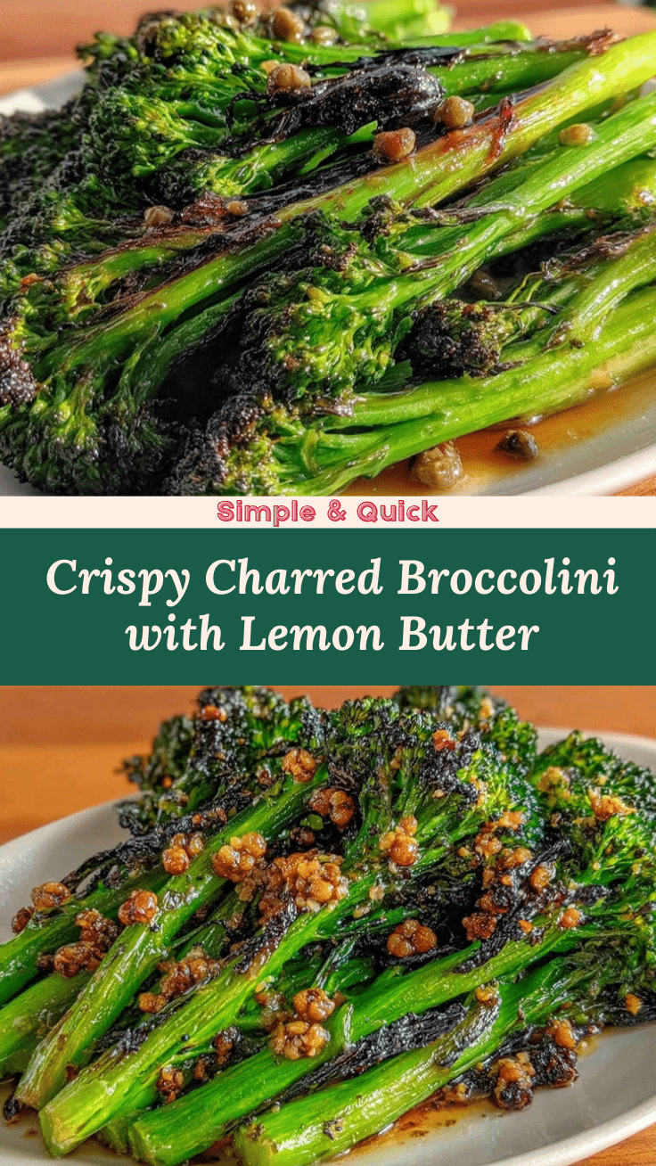 charred broccolini with lemon brown butter and crispy capers recipe