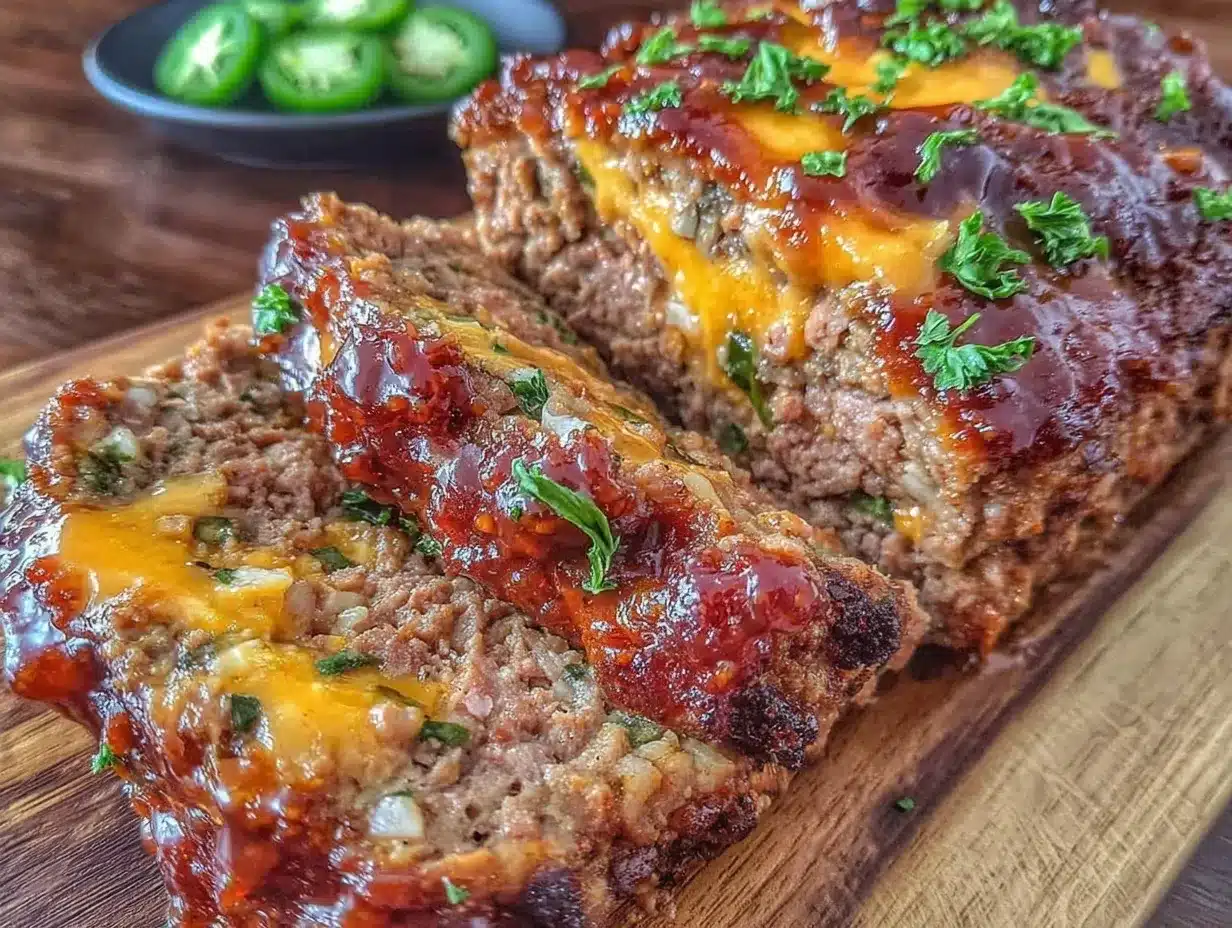 cheddar and jalapeno stuffed meatloaf preparation steps