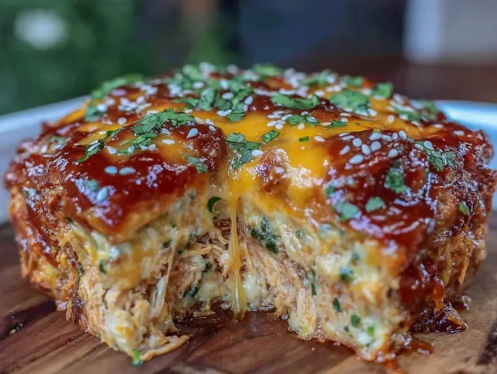 cheesy chicken enchilada casserole - featured image