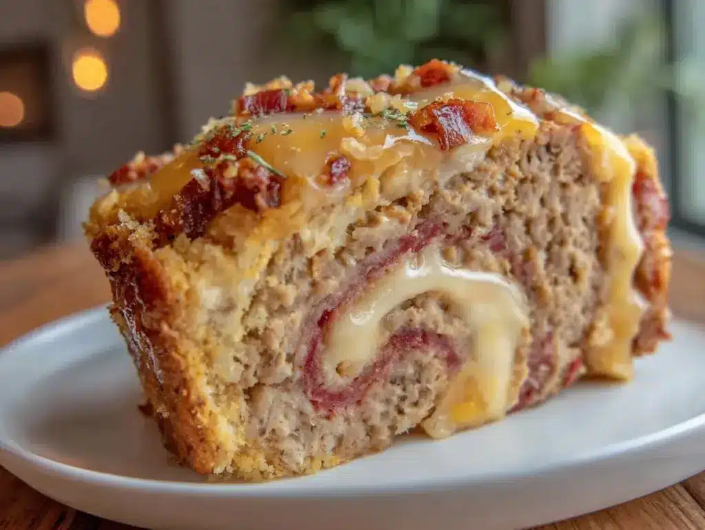 chicken cordon bleu meatloaf - featured image