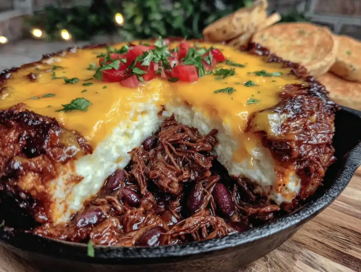 chipotle beef and bean party dip preparation steps