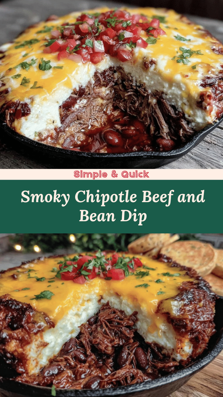chipotle beef and bean party dip recipe