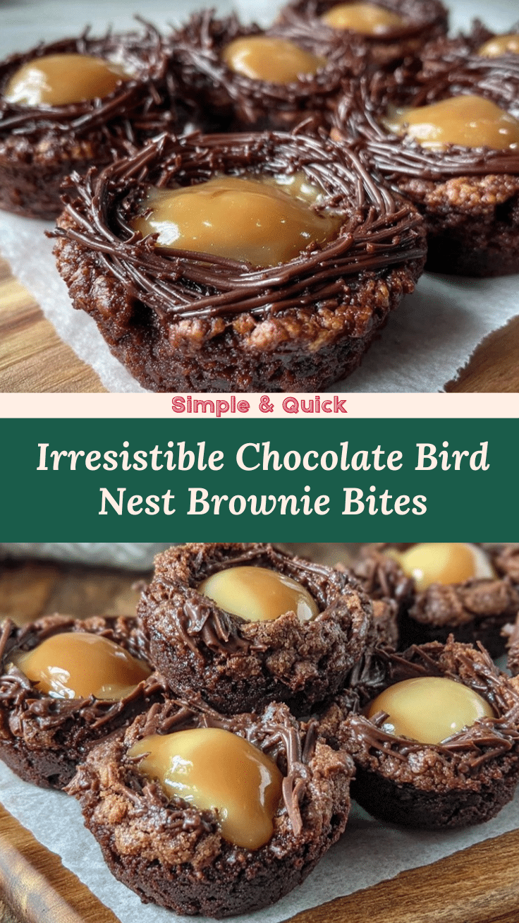 chocolate bird nest brownie bites recipe