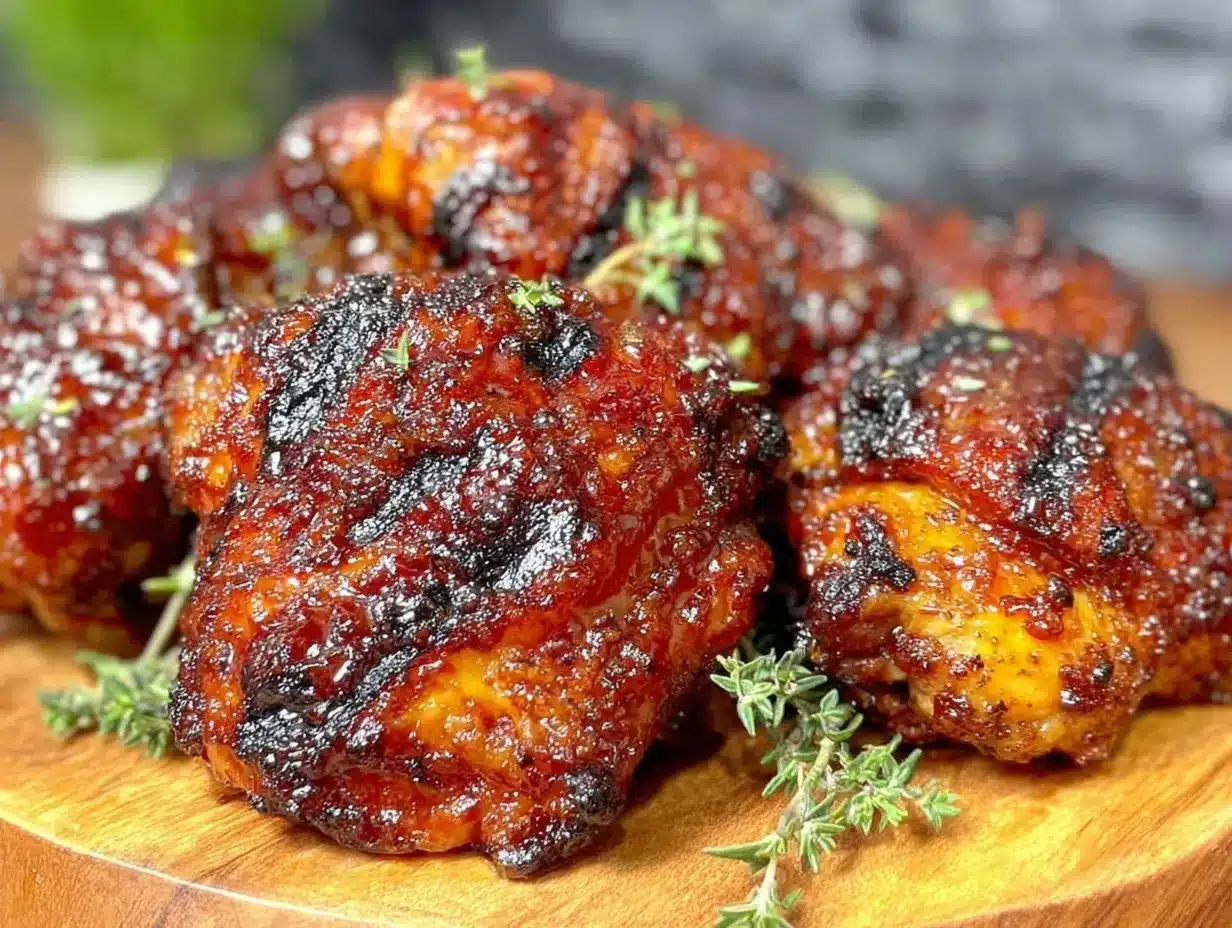 competition style BBQ chicken thighs preparation steps