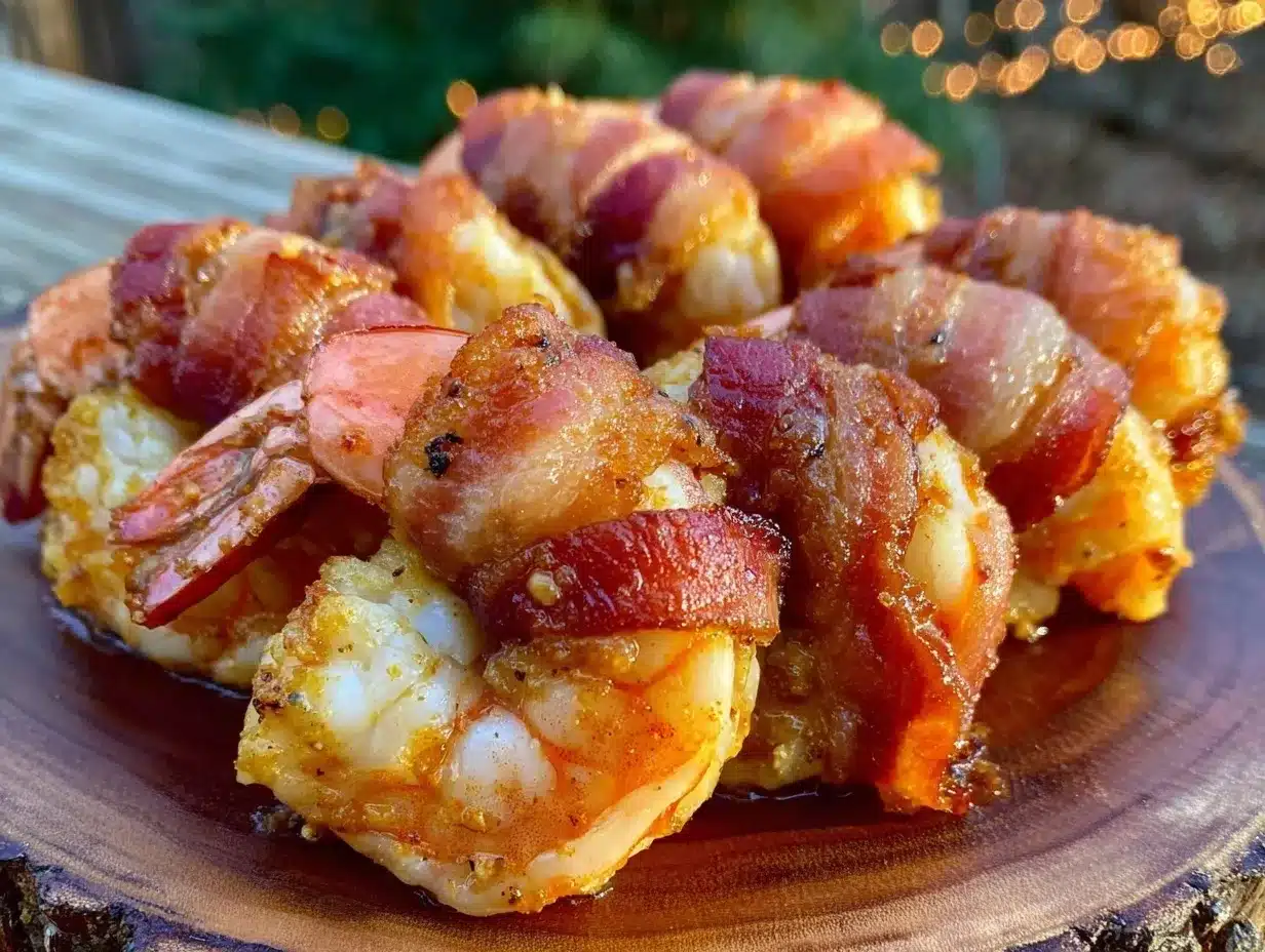 cream cheese stuffed bacon wrapped shrimp preparation steps