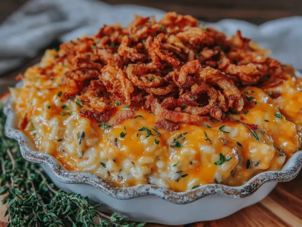 creamy chicken and wild rice casserole - featured image