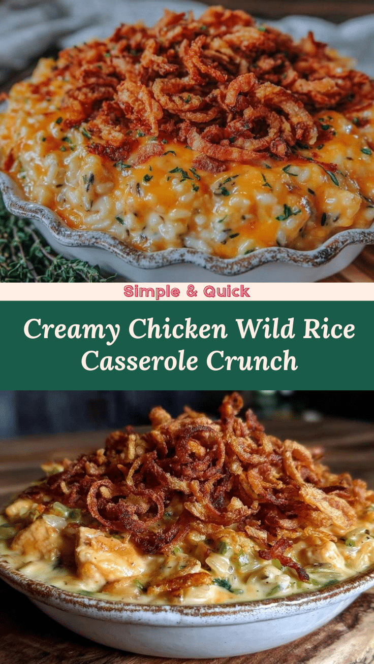 creamy chicken and wild rice casserole recipe