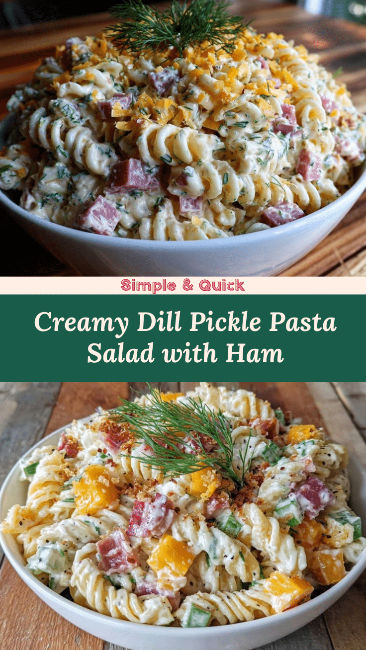 creamy dill pickle pasta salad recipe
