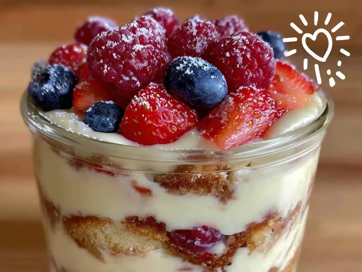 creamy sugar cookie frosting berry trifle preparation steps