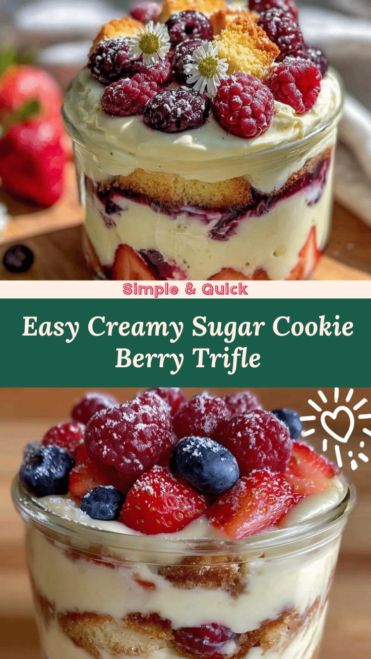 creamy sugar cookie frosting berry trifle recipe
