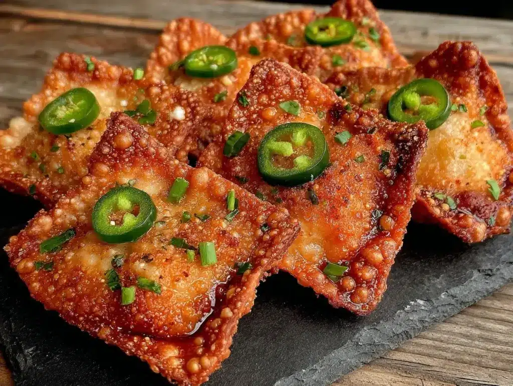 crispy air fryer jalapeno popper wontons - featured image