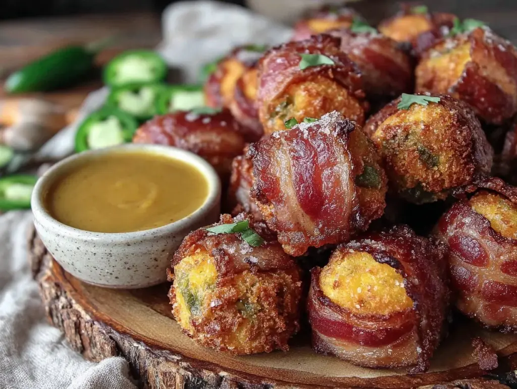 crispy bacon and jalapeno corn dog bites - featured image
