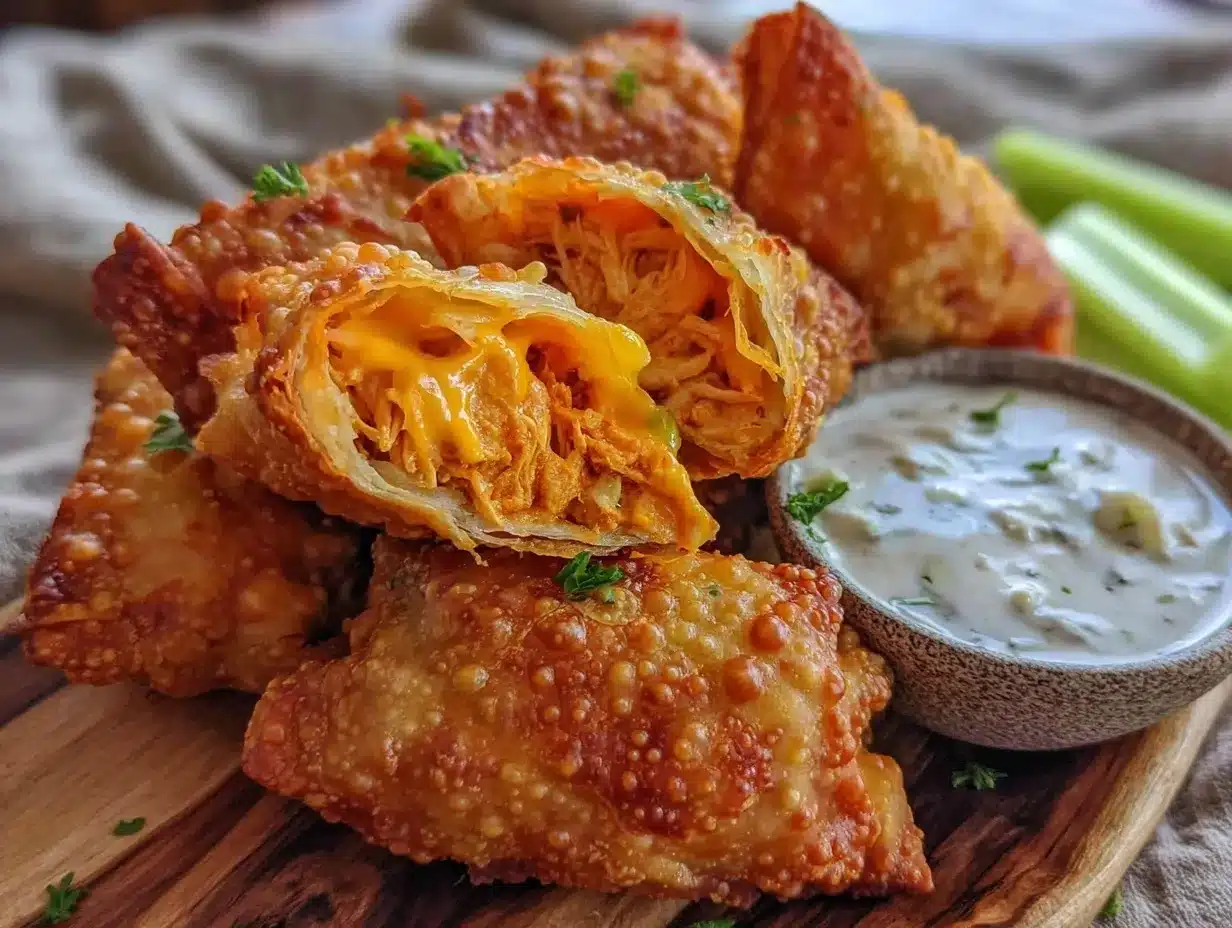 crispy buffalo chicken egg rolls preparation steps