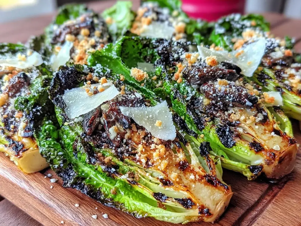 crispy grilled romaine caesar salad - featured image