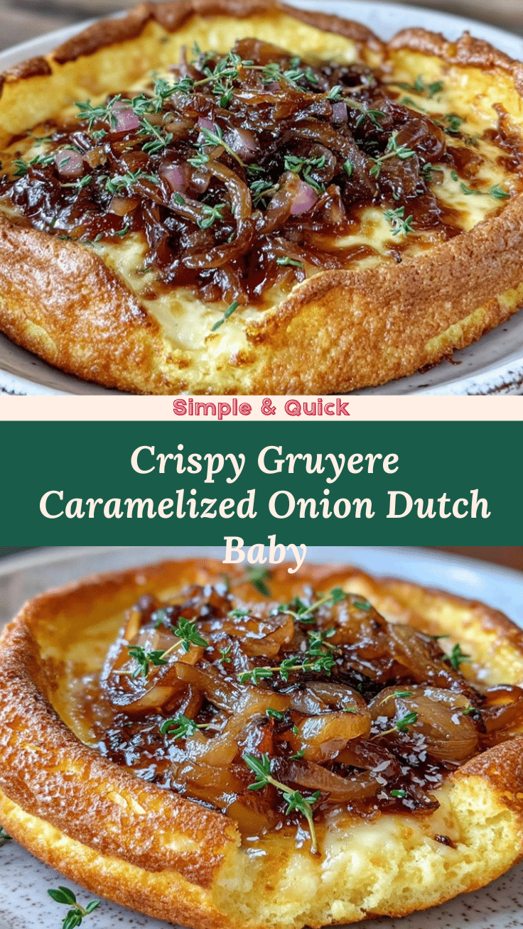 Crispy Gruyere and Caramelized Onion Dutch Baby Pancake recipe