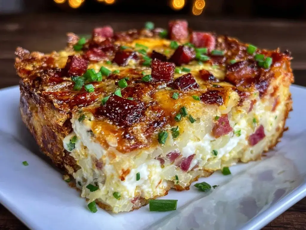 crispy loaded hash brown casserole - featured image
