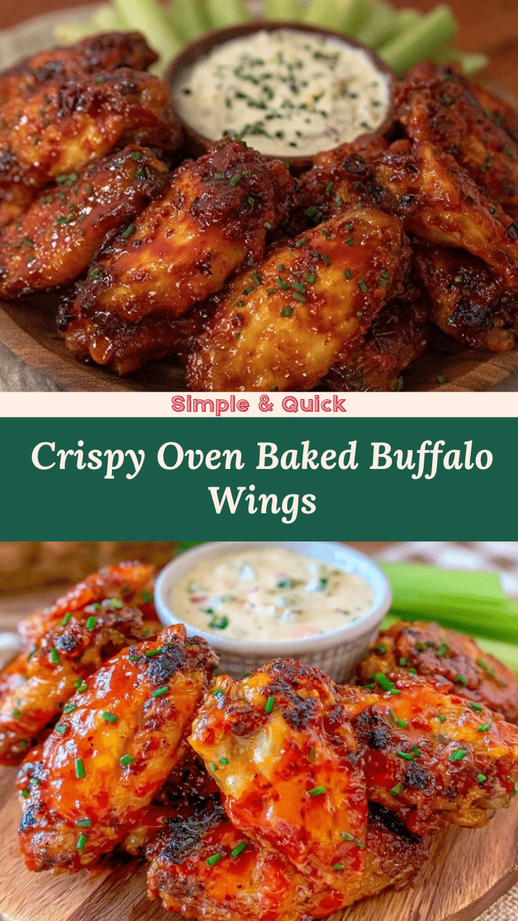 crispy oven baked buffalo chicken wings recipe