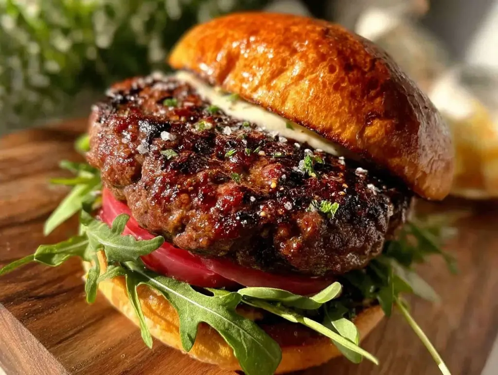 dry aged beef burger - featured image
