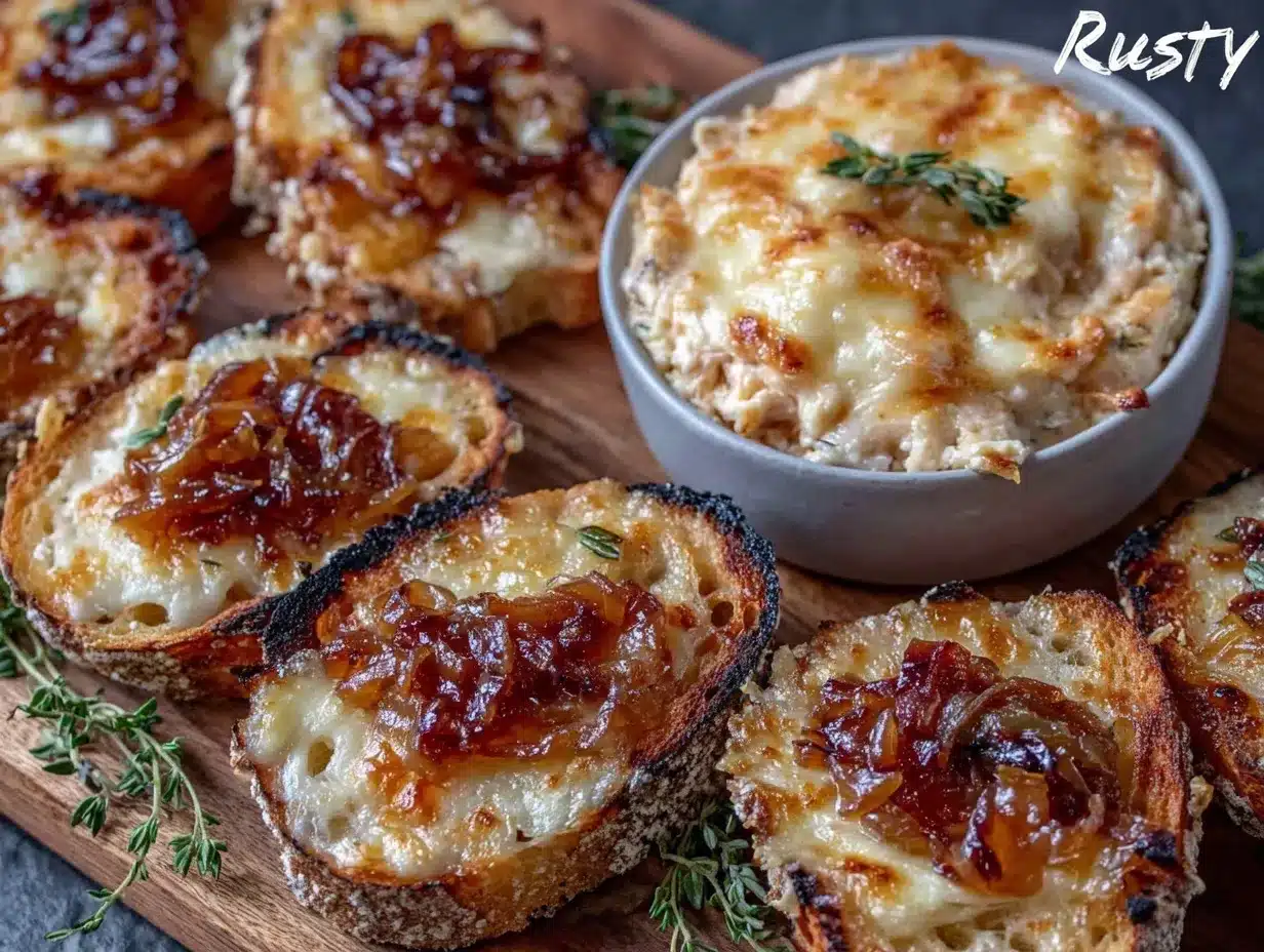 French onion soup dip preparation steps