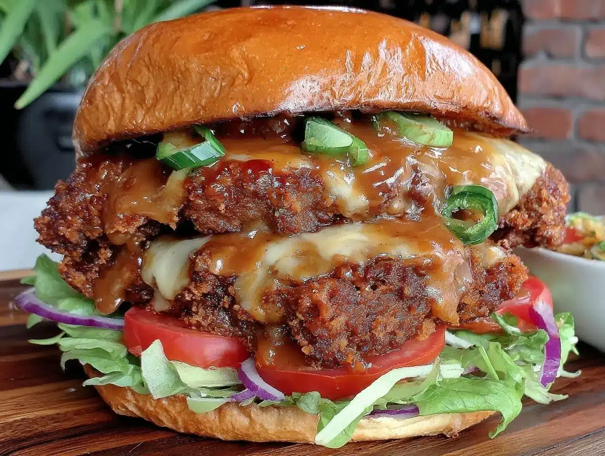 giant smash burger tower preparation steps