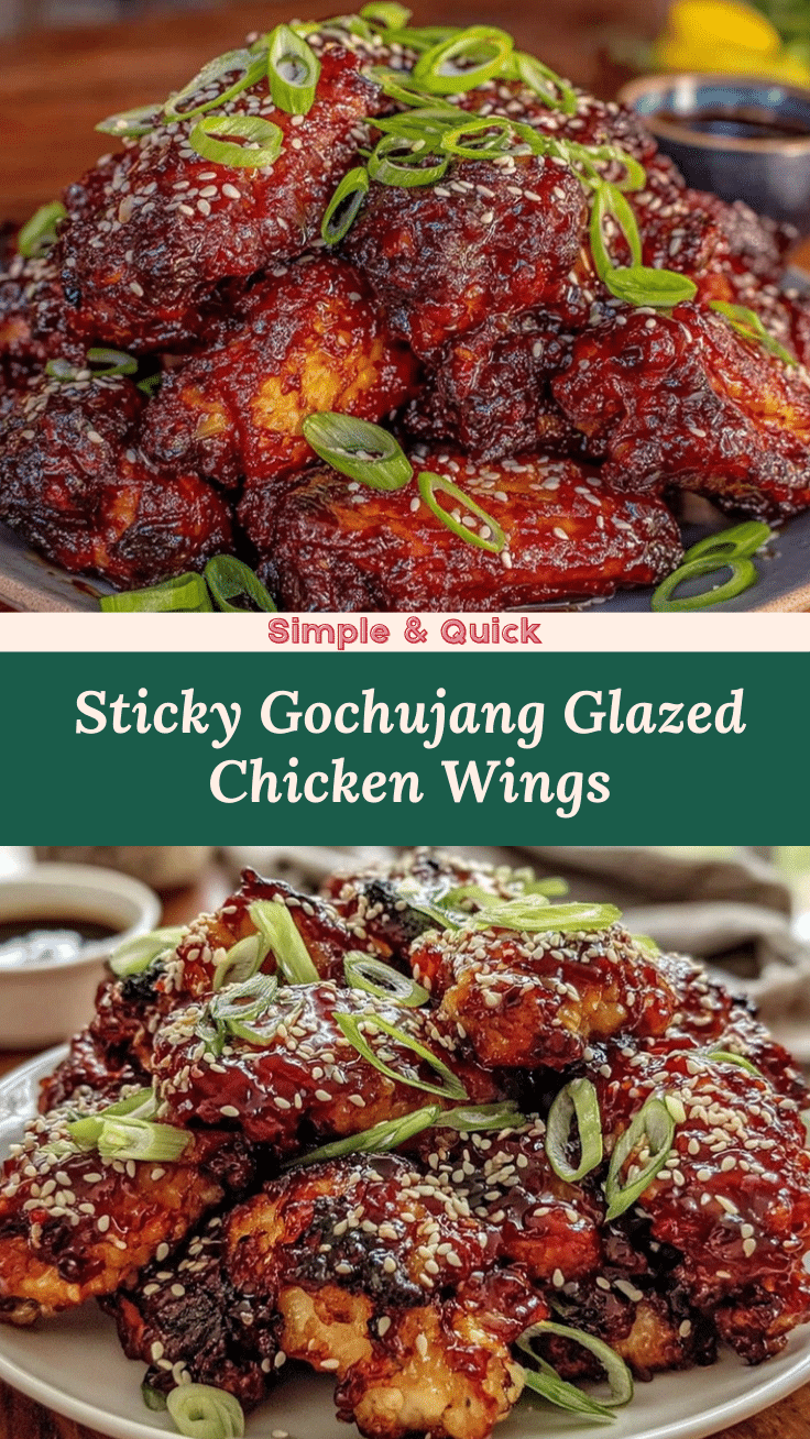 gochujang glazed sticky chicken wings recipe