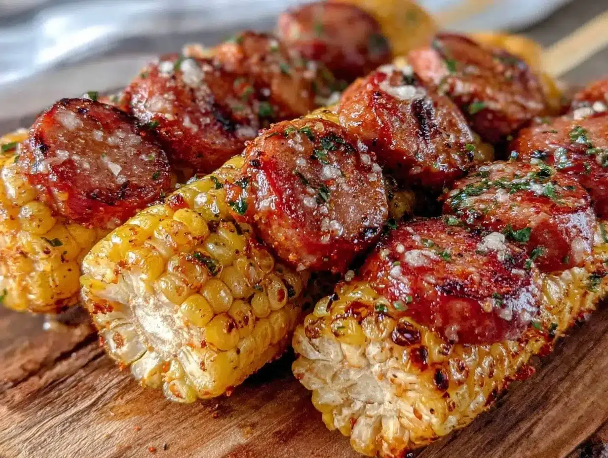 grilled andouille corn skewers preparation steps