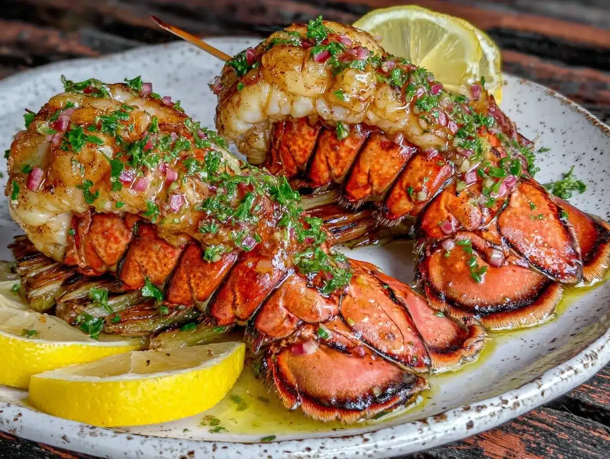 grilled lobster tail skewers preparation steps