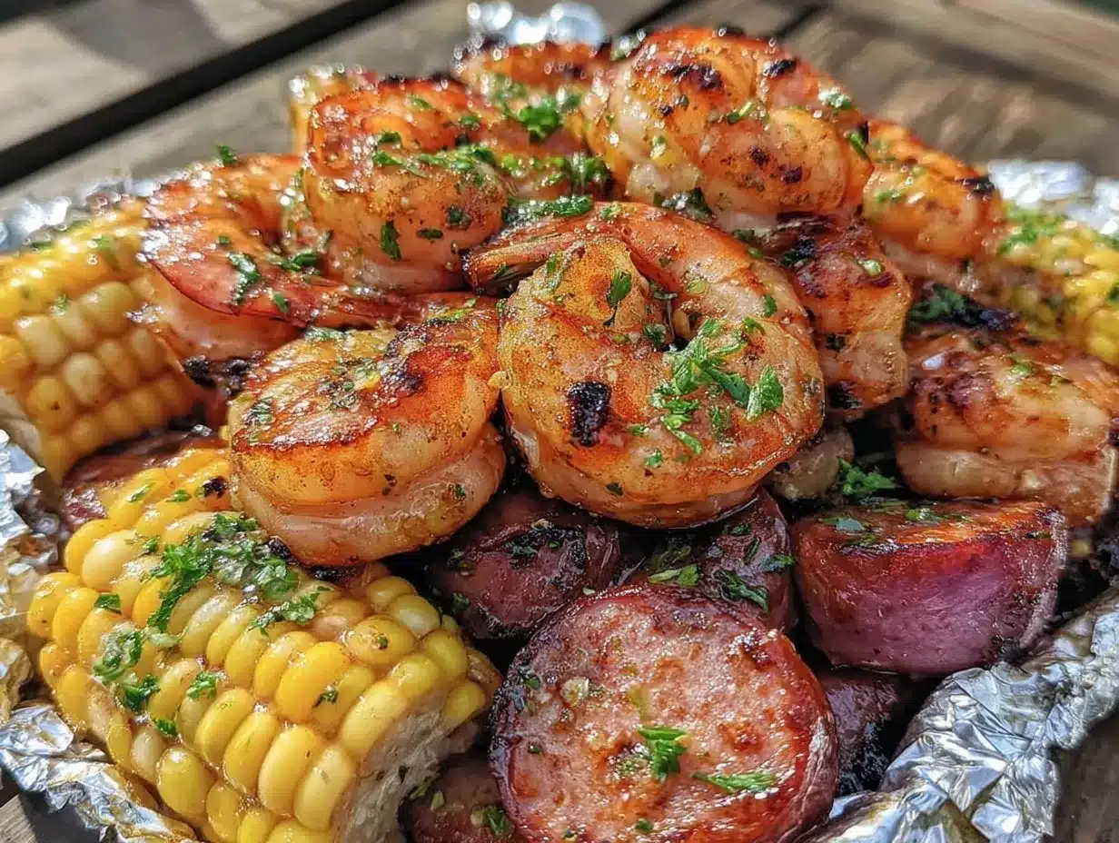 grilled shrimp boil foil packets preparation steps